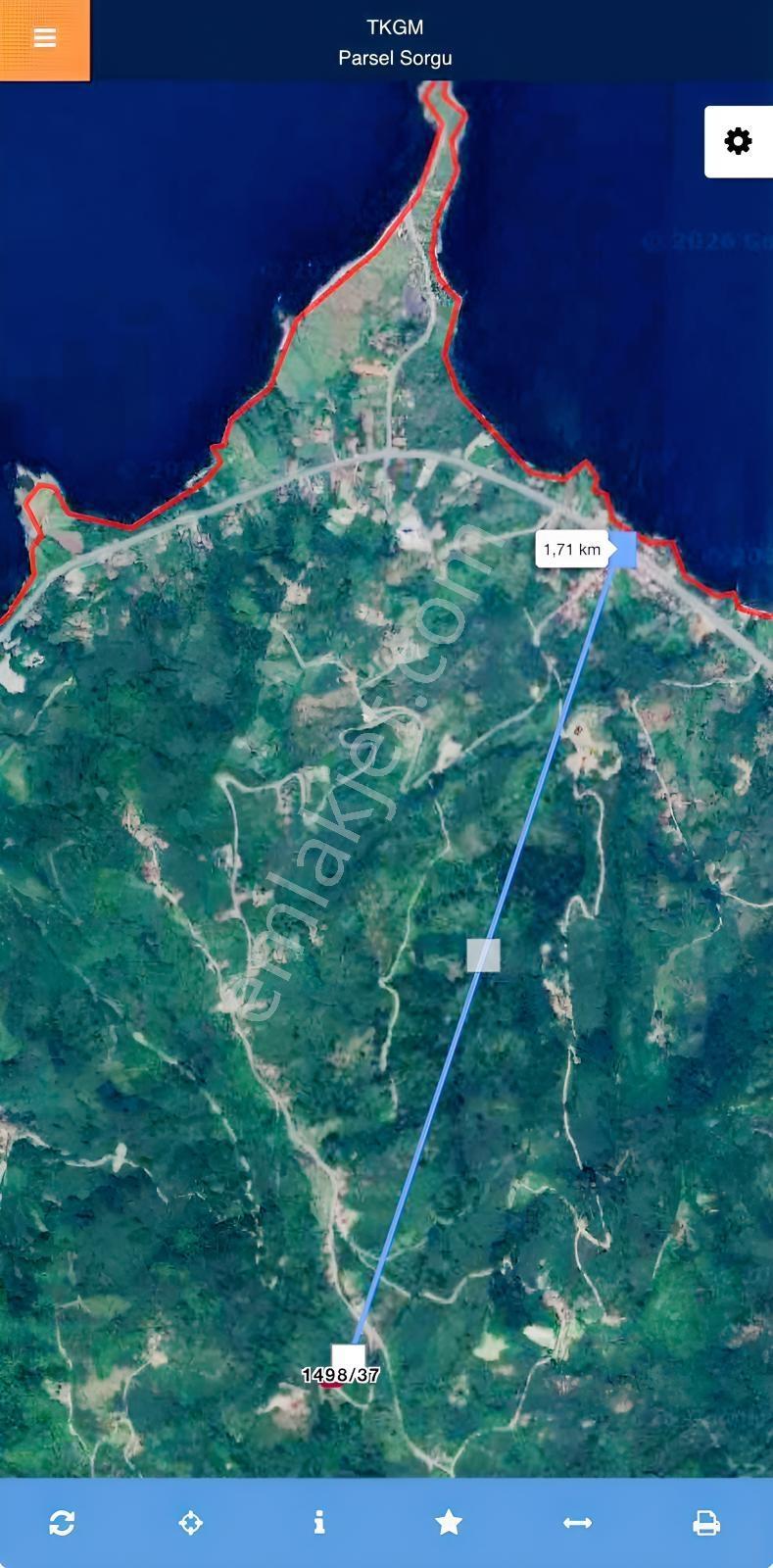 Ordu Perşembe Çaytepede 1.602 M² Satılık Arsa — fotoğraf 3