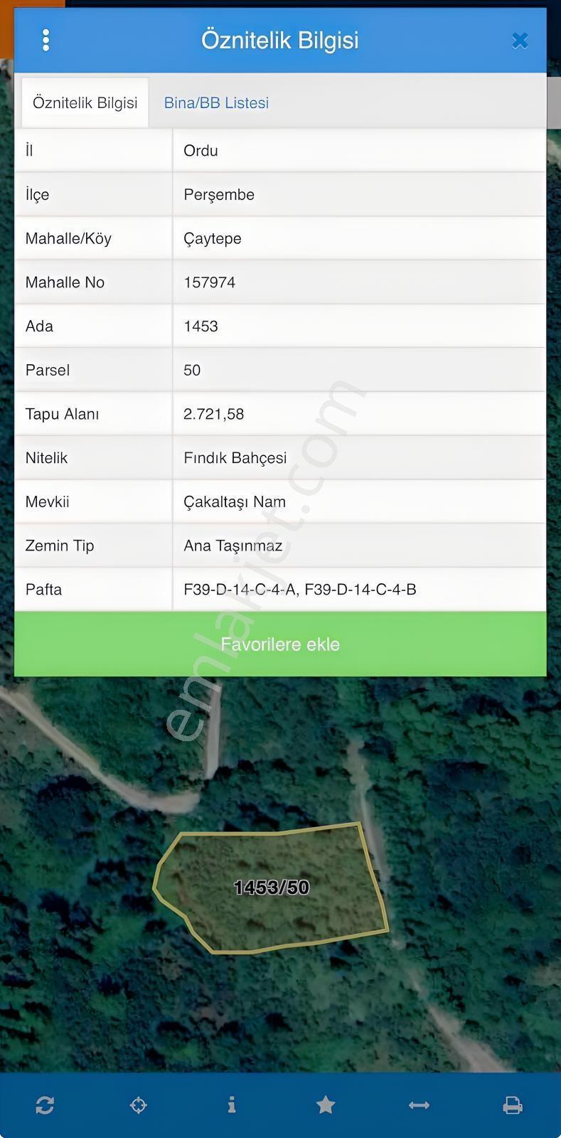 Ordu Perşembe Çaytepede 2.721 M² Satılık Arsa — fotoğraf 4
