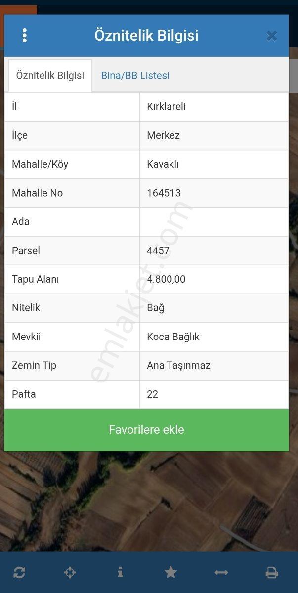 Ķırklareli Merkez Kavaklı Mah. 4800 M² Satılık Tarla — fotoğraf 3