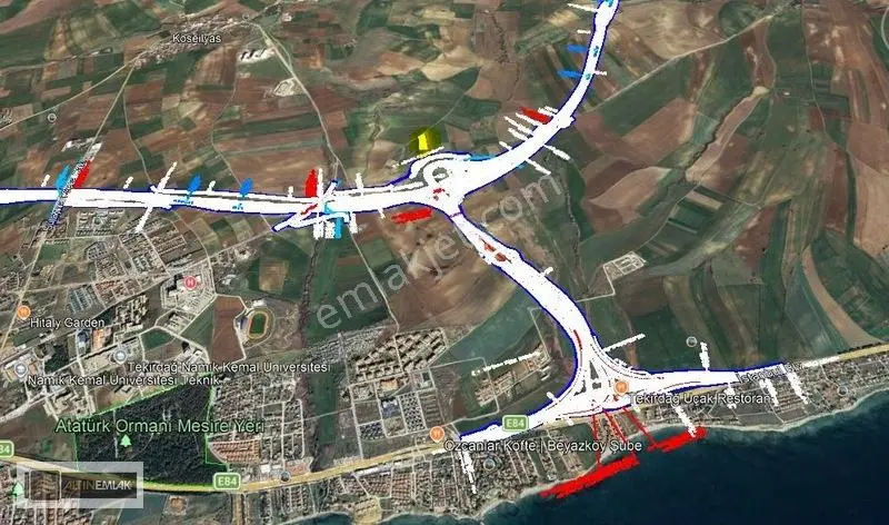 Tekirdağ Gazioğlu'da Yeni Otoban Yolu Yanı Satılık 6750 M2 Tarla — fotoğraf 2