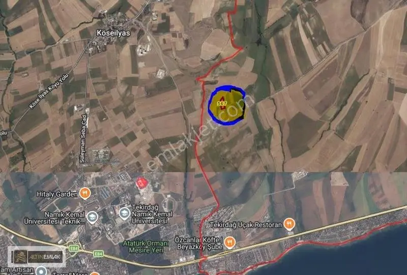 Tekirdağ Gazioğlu'da Yeni Otoban Yolu Yanı Satılık 6750 M2 Tarla — fotoğraf 3