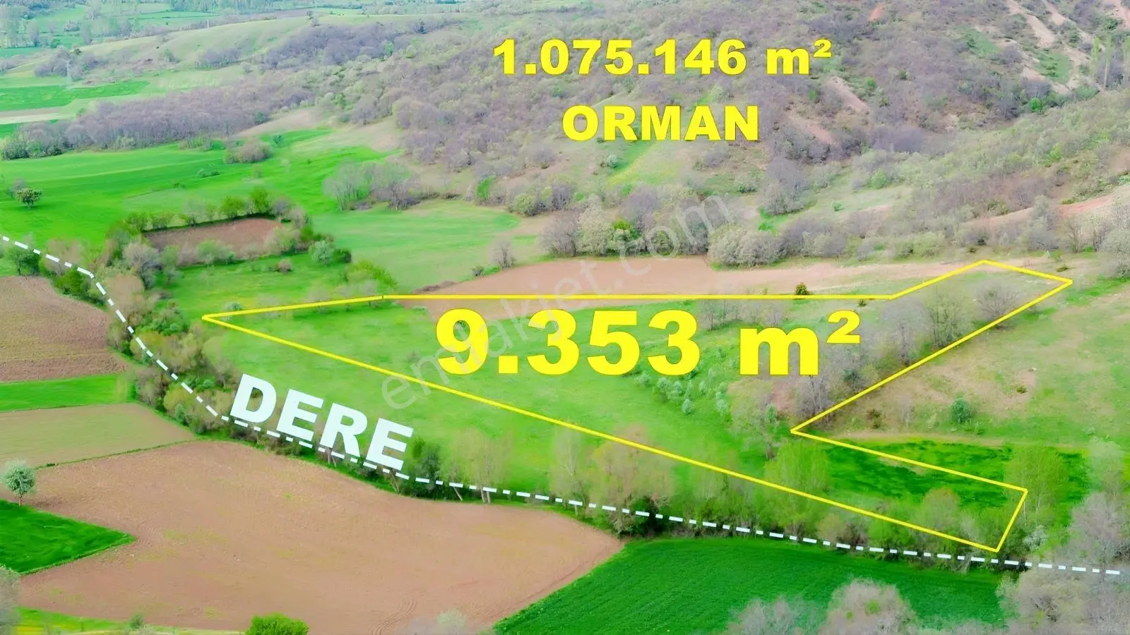 Tokat Artova Evlidere'de 9.353 M² Müstakil Tapulu Tarla — fotoğraf 2