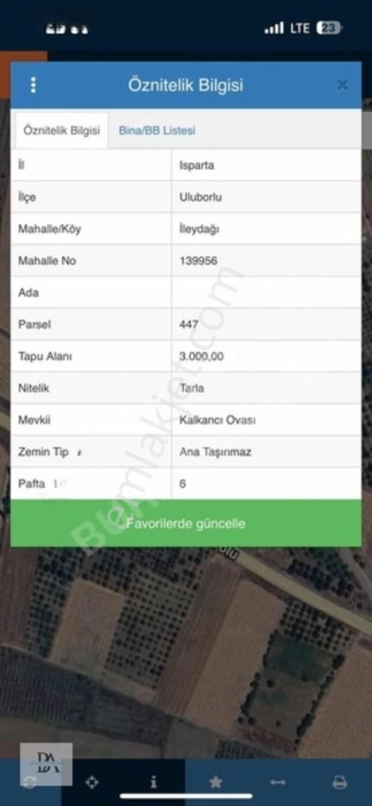 Uluborlu'da Asfalta Cephe 3000 M² Satılık Meyve Bahçesi — fotoğraf 6