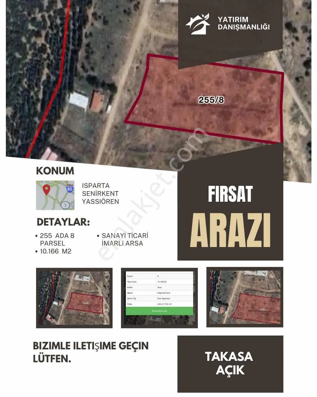 10.166M2 Ticari Arsa Takasa Açık