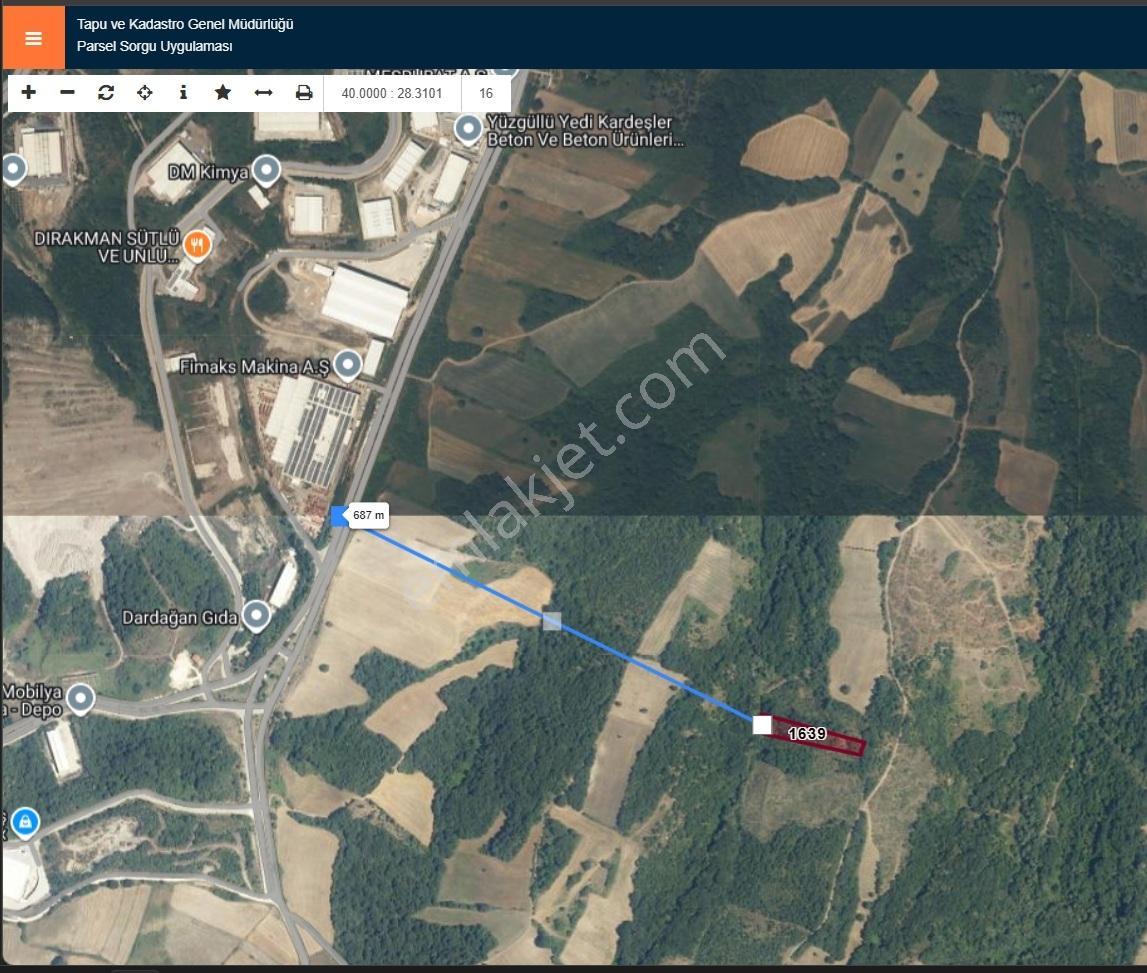 Bursadabul'dan Güllüce Organizeye Yakın Yatırımlık Tarla 3200m2 — fotoğraf 7