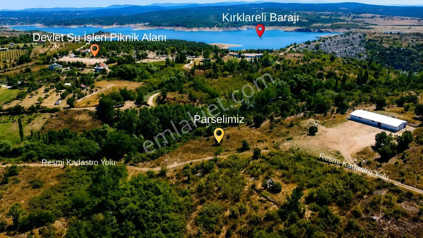 Kırklareli Merkez Baraj Mevkii 3.700 M² Satılık Bağlık Parsel — fotoğraf 5
