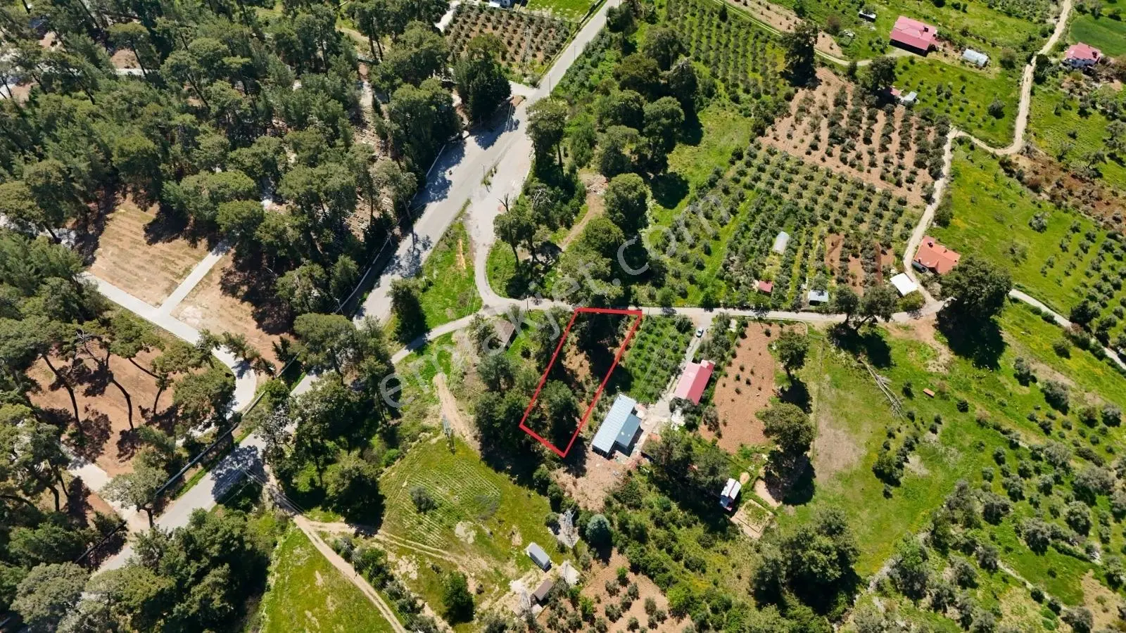Fethiyenin Değerlenen Köyü İncirköyde 1124m2 Satılık Arsa — fotoğraf 2