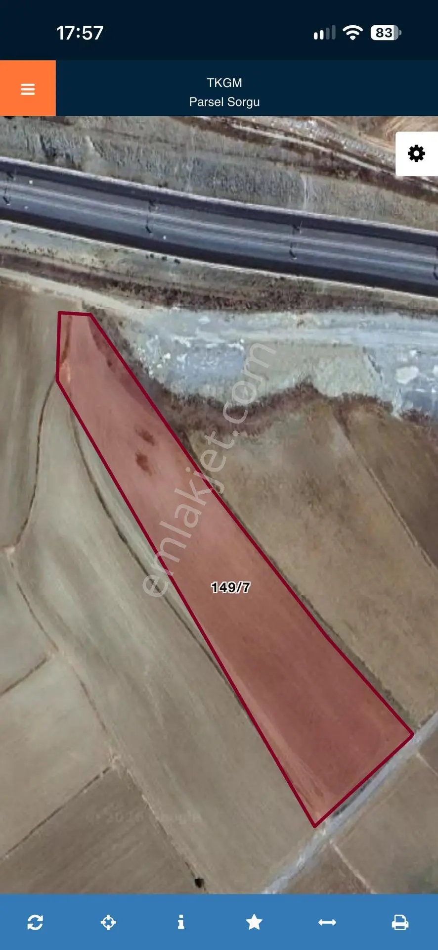 Sogun Yeniyer -Karakız Mahallesi'Nde 8261 M² Satılık Tarla