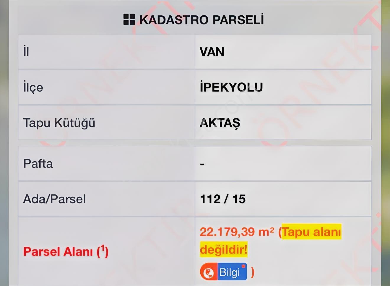 Van İpekyolu Aktaş 'da Satılık Tarla — fotoğraf 6
