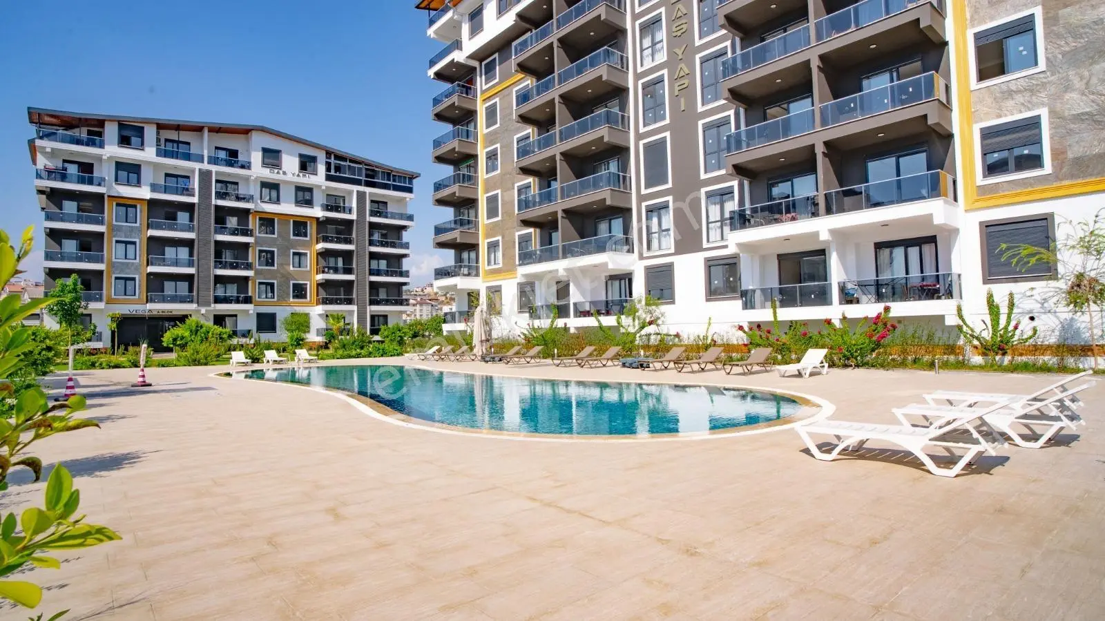 Daşyapı Vegada | Tropik Park & Havuz Manzaralı 1+1