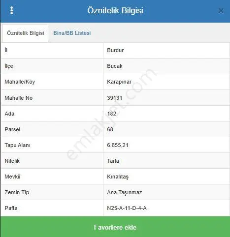 Burdur Bucak Karapınar'da Satılık 6.855 M² Kurulu Düzen Bağ Evi Ve Meyve Bahçesi — fotoğraf 3