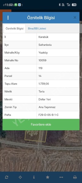 Yazıköy Girişinde Satılık 1740M² Tarla + Bağ - Takasa Açık