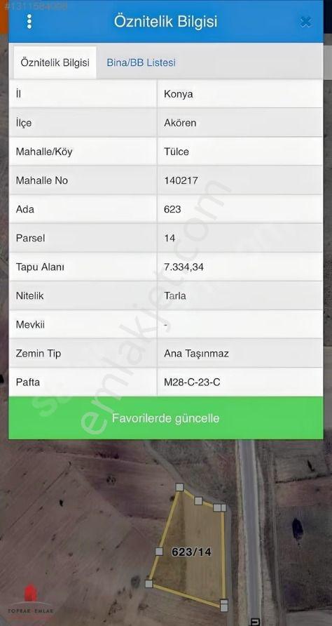 Akören Yoluna Cepheli 7334m2 Satılık Tarla — fotoğraf 5
