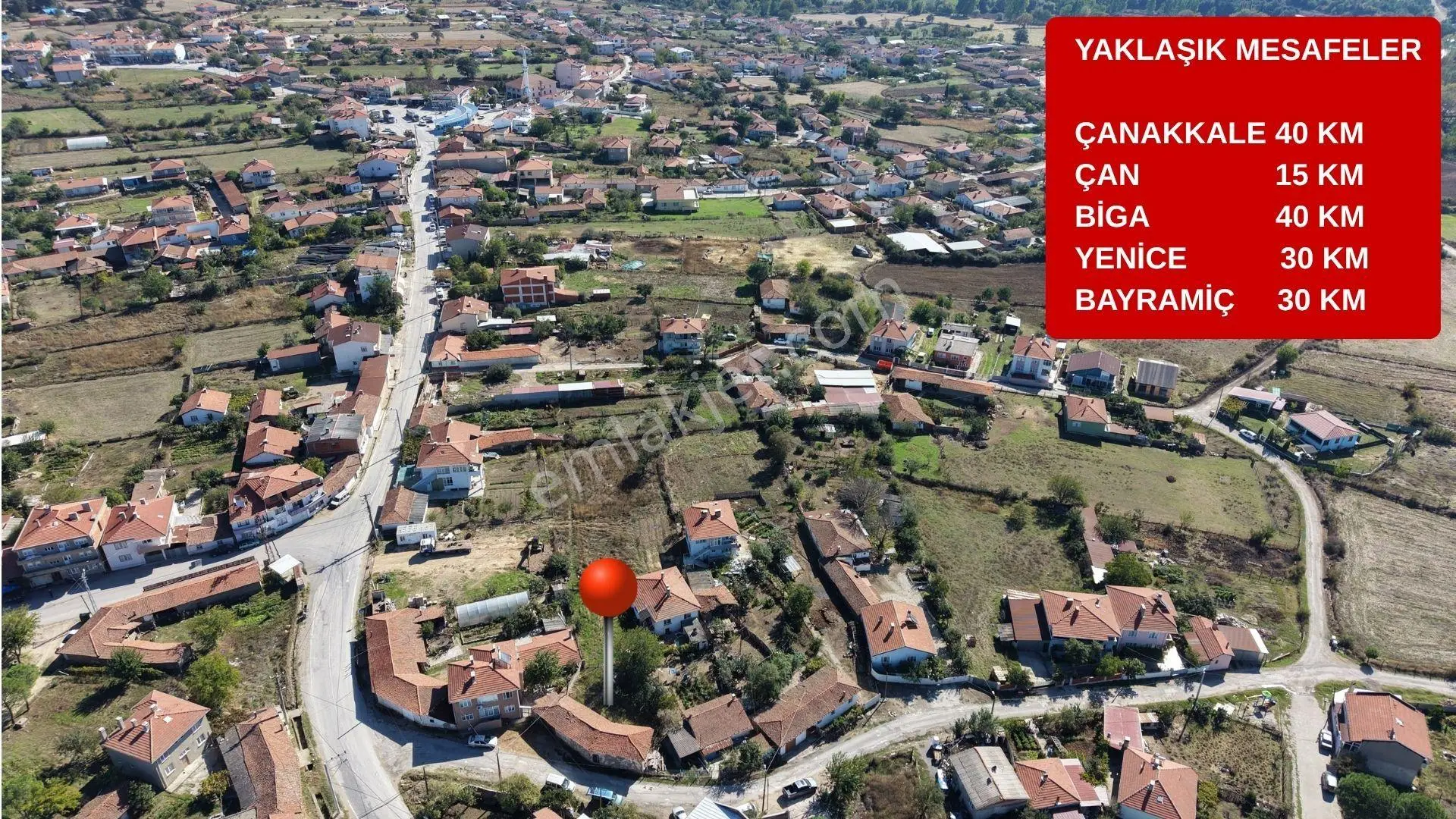 Çanakkale Çan Etili Köy İçinde İmarlı Arsa Ve Kargir Ev Fırsatı