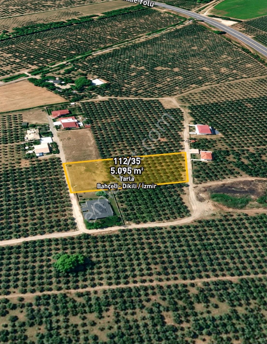İzmir Dikili İmara, Yola Ve Denize Yakın Satılık 5.095 M2 Tarla — fotoğraf 5