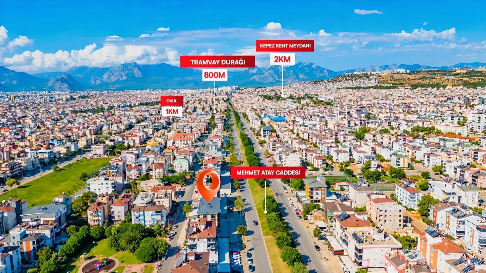 Kepez Mehmet Akifde 2+1 Sıfır Binada Ayrı Mutfaklı Satılık Daire