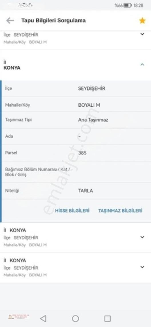 Seydişehir Boyalı Da Satılık Tarla — fotoğraf 2