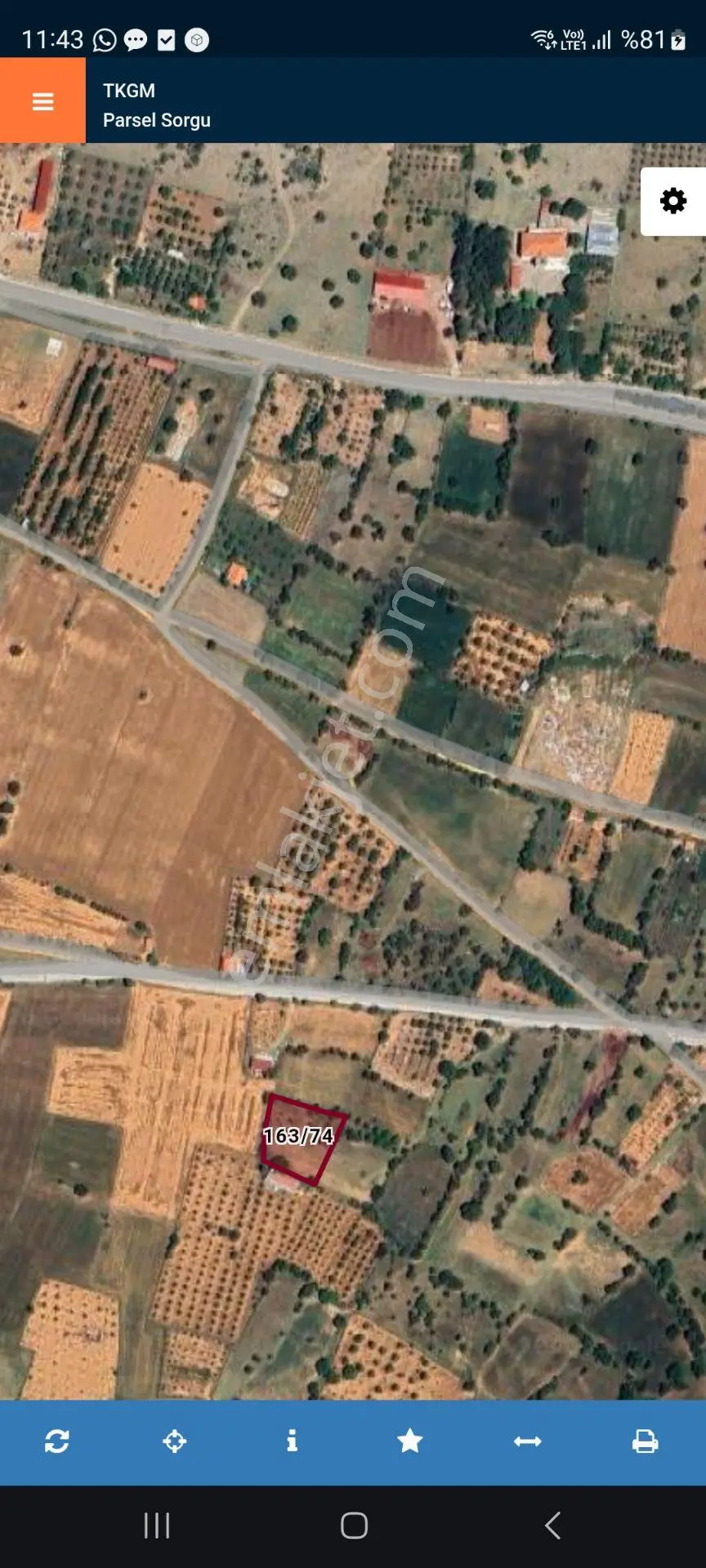 Tavas Pınarlar'Da Satılık 1427 M² Fırsat Bağ