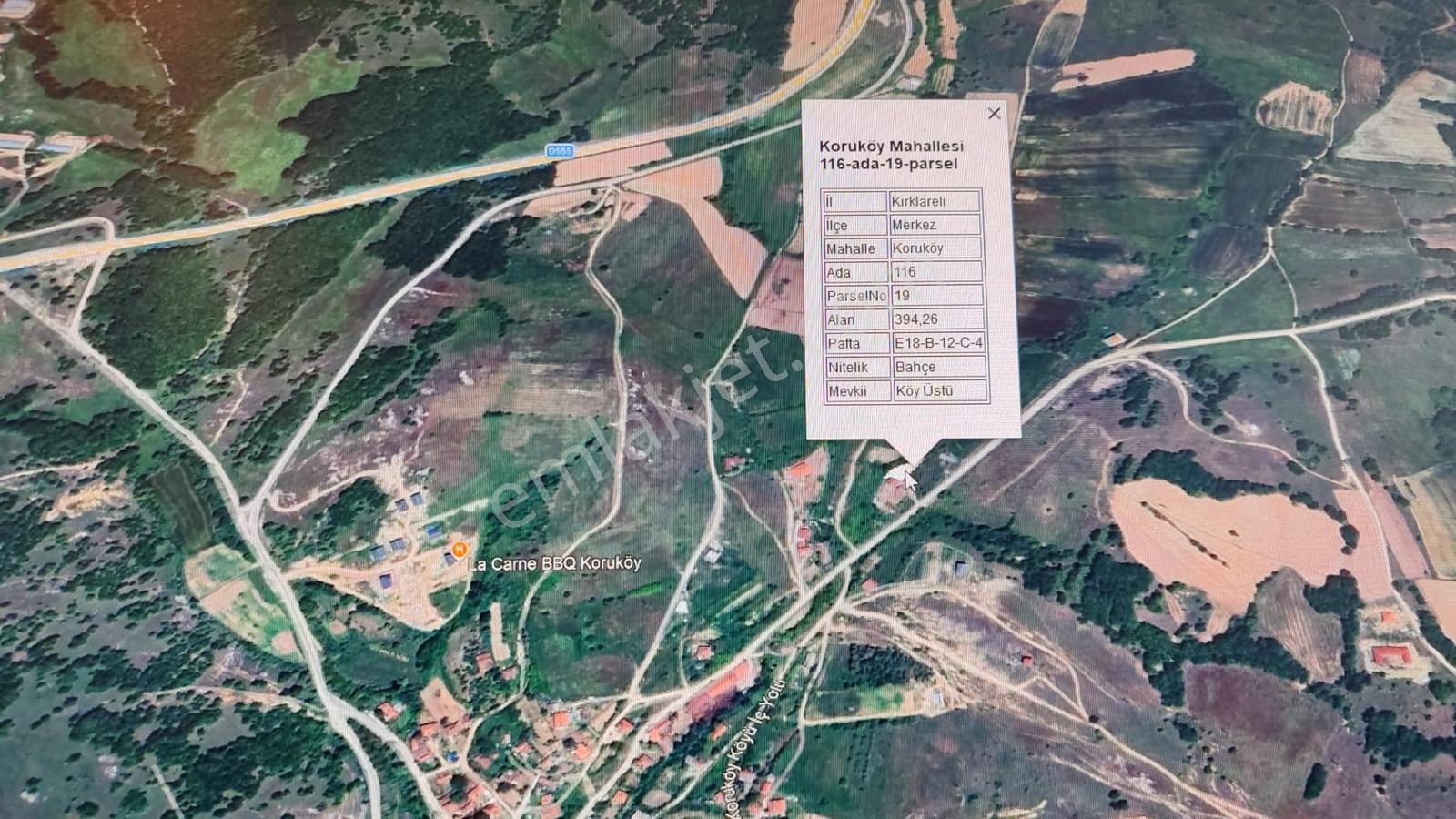 Kırklareli Merkez Koruköyde Yola Cepheli Satılık Bağ-bahçe — fotoğraf 3