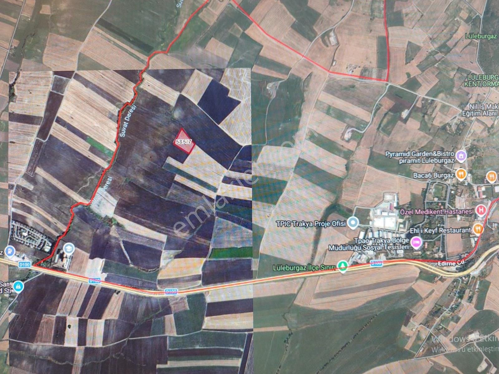 Redstone Lüleburgaz Dere Mh. 14.433 M² Satılık Tarla