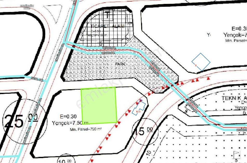 Fetanet Emlaktan Endürlükte 977 M2 Temiz Villa Parseli — fotoğraf 5