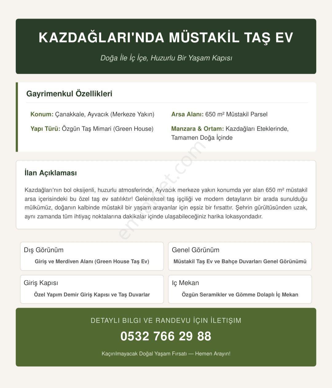 Çanakkale Ayvacık Kazdagları Bolgesı Mustakıl Taş Ev — fotoğraf 8