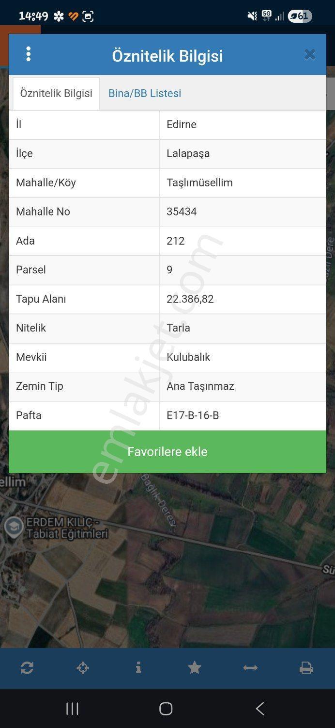 Lalapaşa Taşlımüsellım Köy İçınde 22.386 M² Çıftlık Yapımına Uygun Tarla — fotoğraf 14