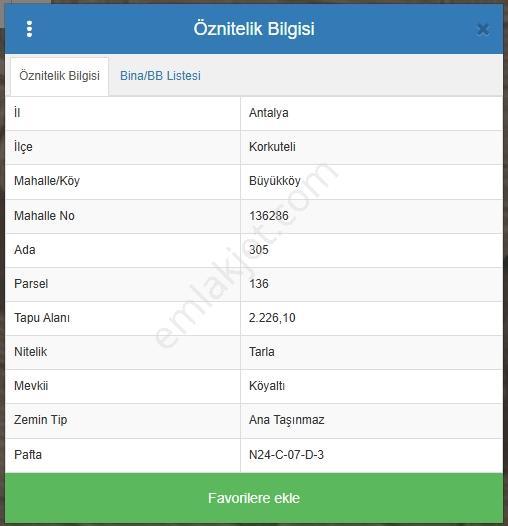 Korkuteli Büyükköy Mah'de 2.226 M2 Tarla — fotoğraf 2