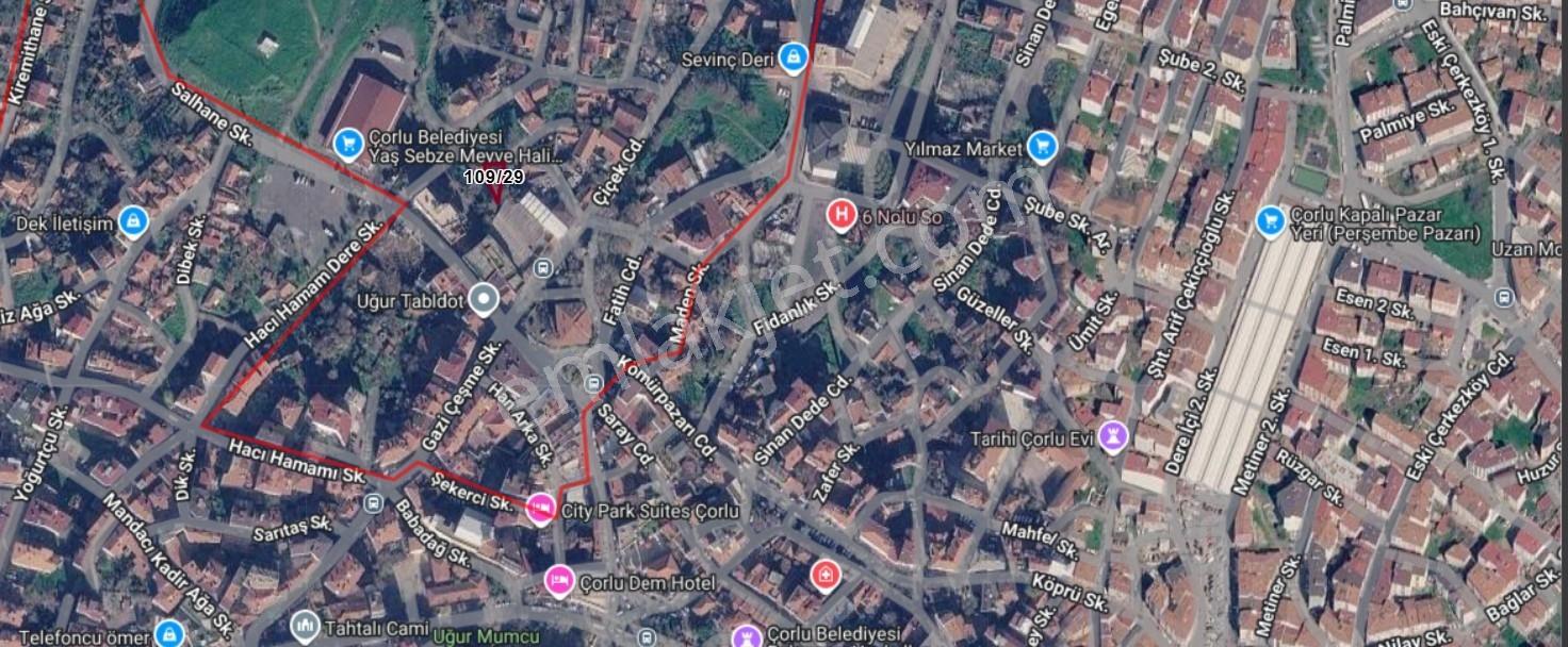 Turyap'tan Çorlu Hıdırağa Mah. 220 M² 4 Kat İmarlı Satılık Arsa — fotoğraf 3