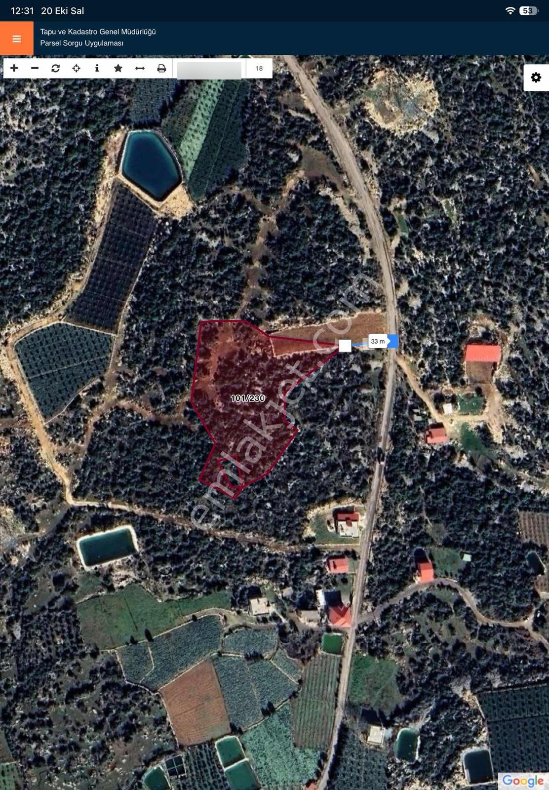 Mersin Erdemli Karaahmetlide 7.314,60 M² Satılık Tarım Arazisi