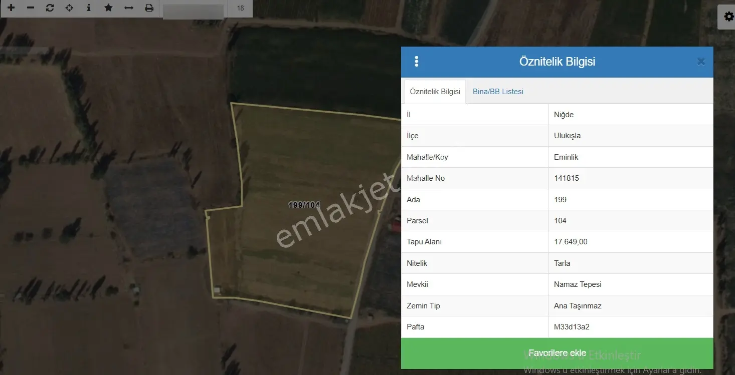 Niğde Eminlik Köyünde 17649,00 M2 Satılık Tarla — fotoğraf 5