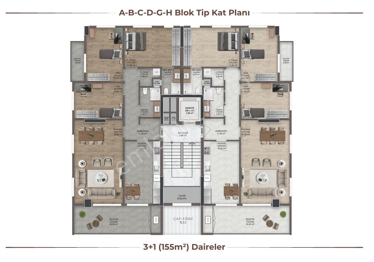 Rw/detay'dan Ihlamurkent Rose Garden 2.etap 3+1 Daire — fotoğraf 8