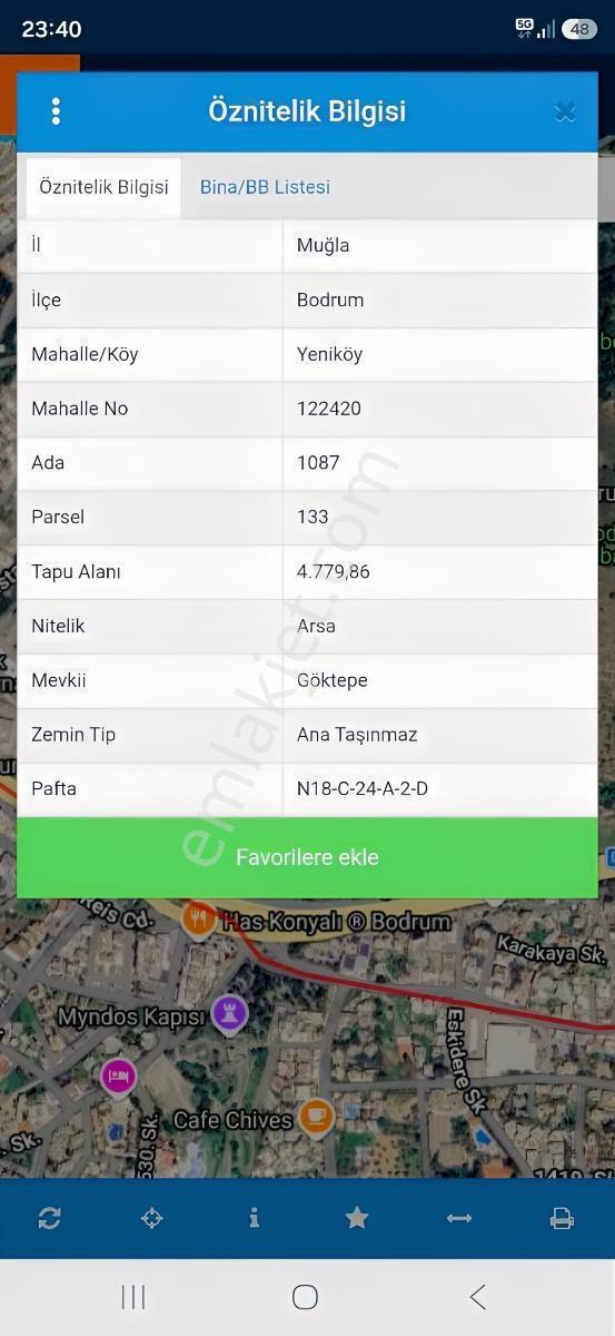 Bodrum Yeniköyde Merkezi Konumda 4.779 M² Yatırımlık Arsa — fotoğraf 5