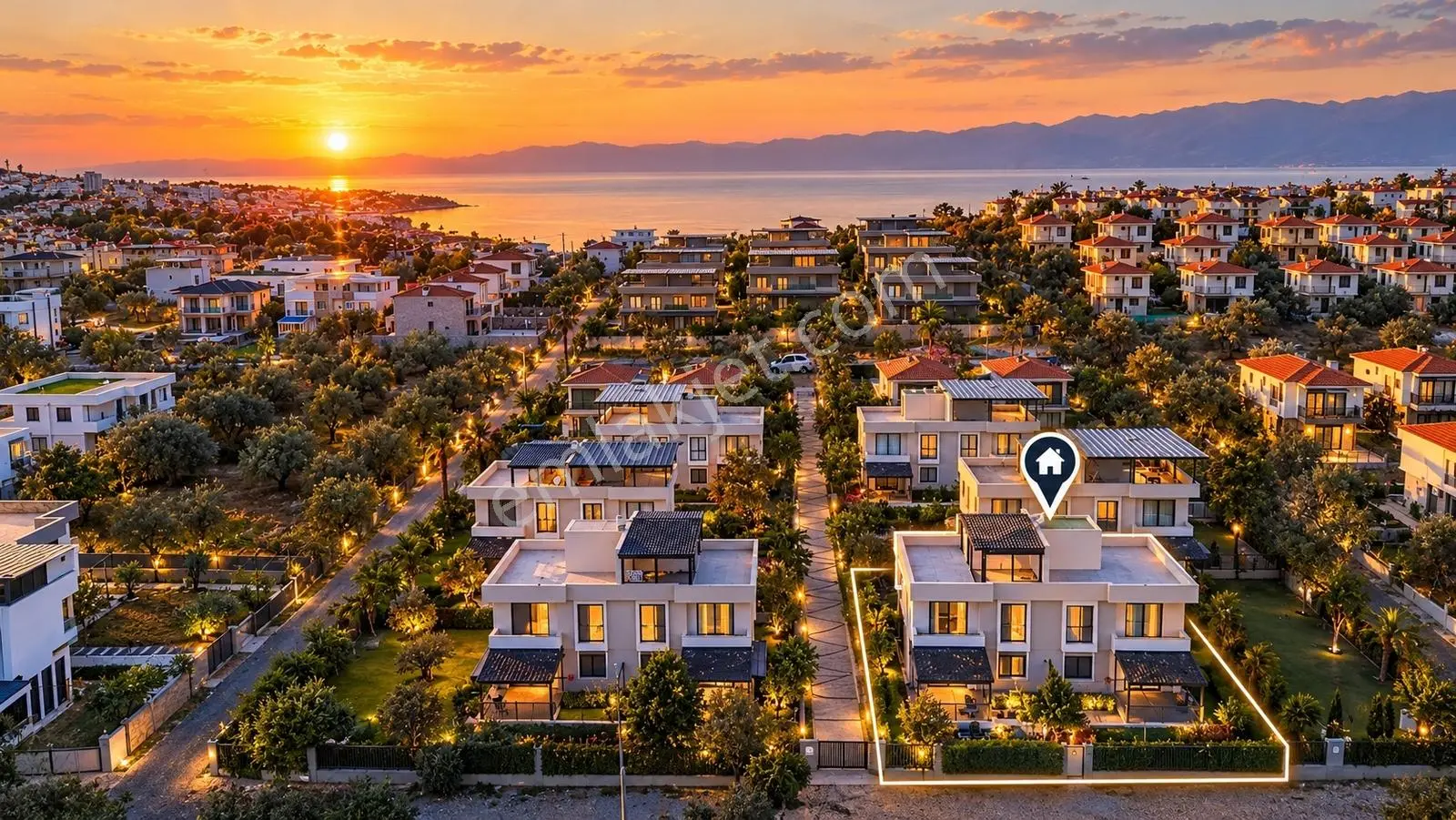 Onmax Karaağaç Bünül Sahilde 3+1 Site İçerisinde Satılık Villa