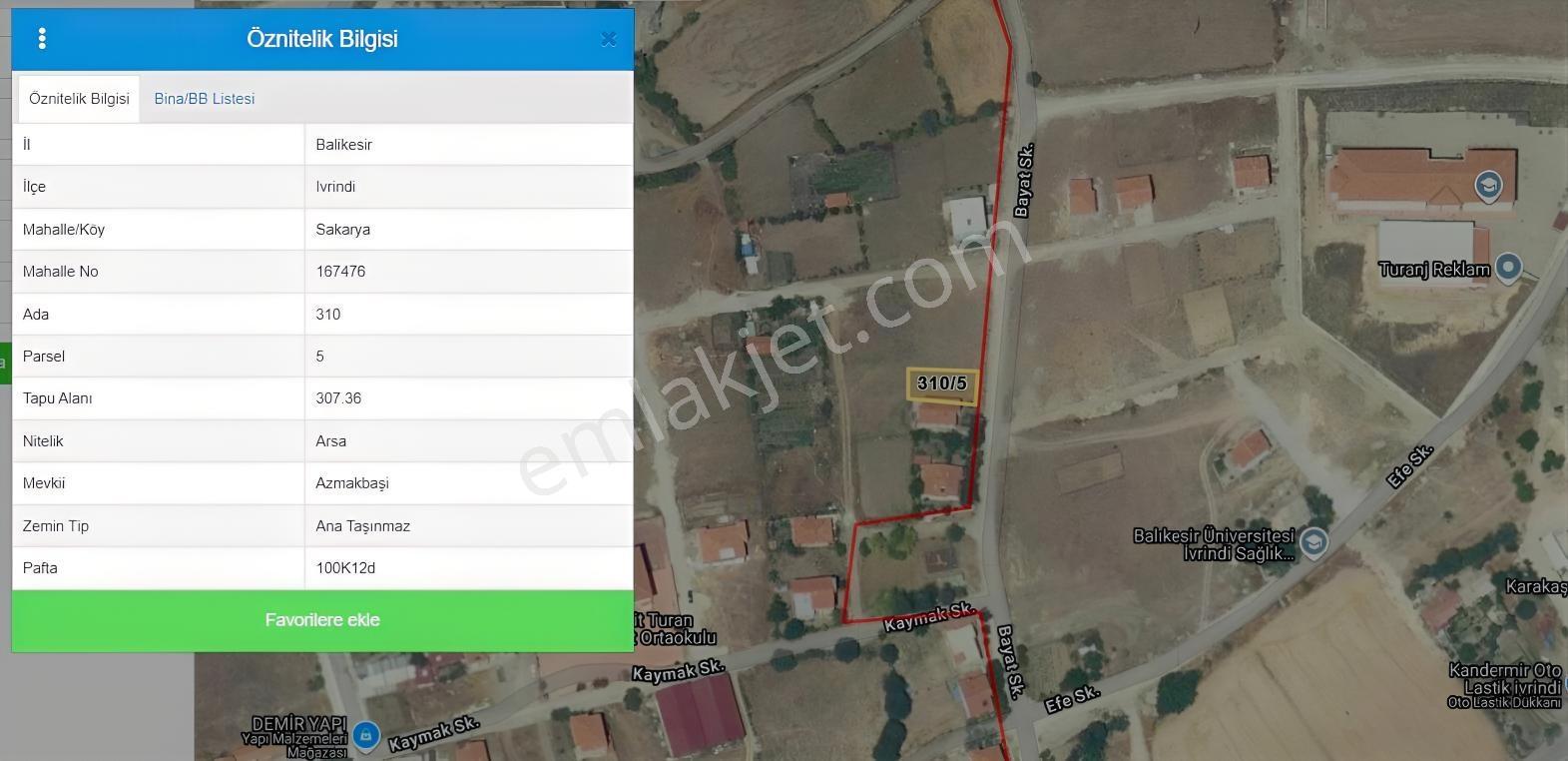 Mir'Den İvrindi Sakarya Mahallesinde 2 Kat İmarlı Satılık Arsa