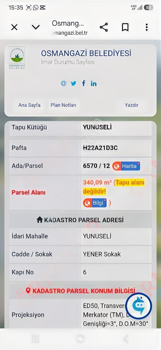Yunuseli S2 İmarlı 340 M² Elektrik Ve Suyu Mevcut Satılık Arsa — fotoğraf 19