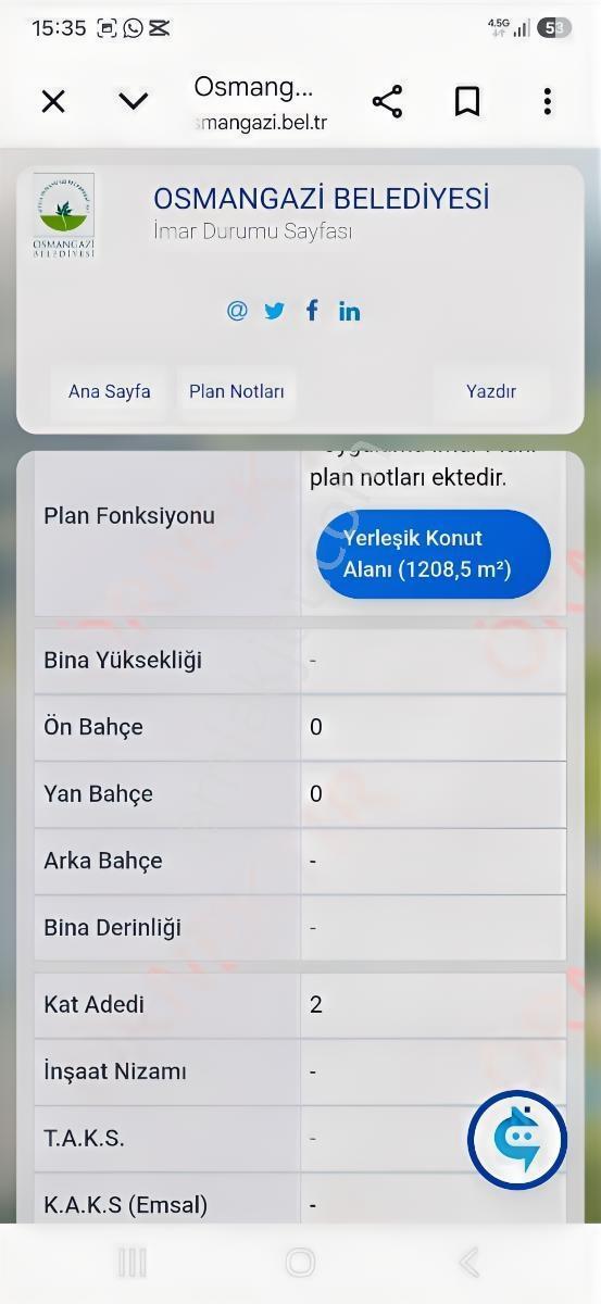 Yunuseli S2 İmarlı 340 M² Elektrik Ve Suyu Mevcut Satılık Arsa — fotoğraf 20