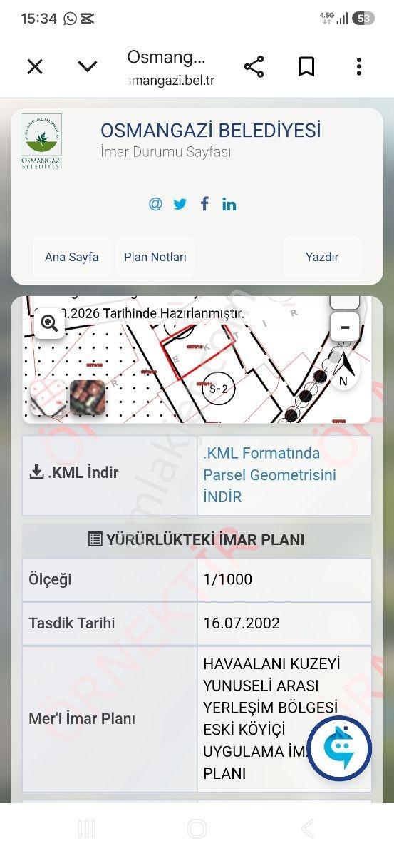 Yunuseli S2 İmarlı 340 M² Elektrik Ve Suyu Mevcut Satılık Arsa — fotoğraf 21