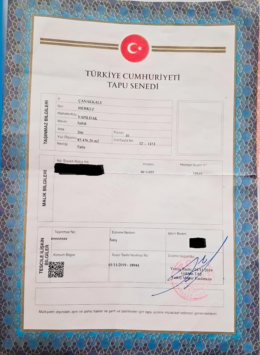 Çanakkale Merkez Yapıldak Deniz Manzaralı Satılık Arazi — fotoğraf 7