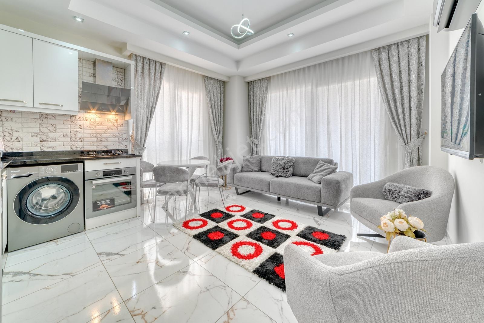 Alanya Merkez Full Eşyalı Satılık Deniz Manzaralı 1+1 — fotoğraf 13