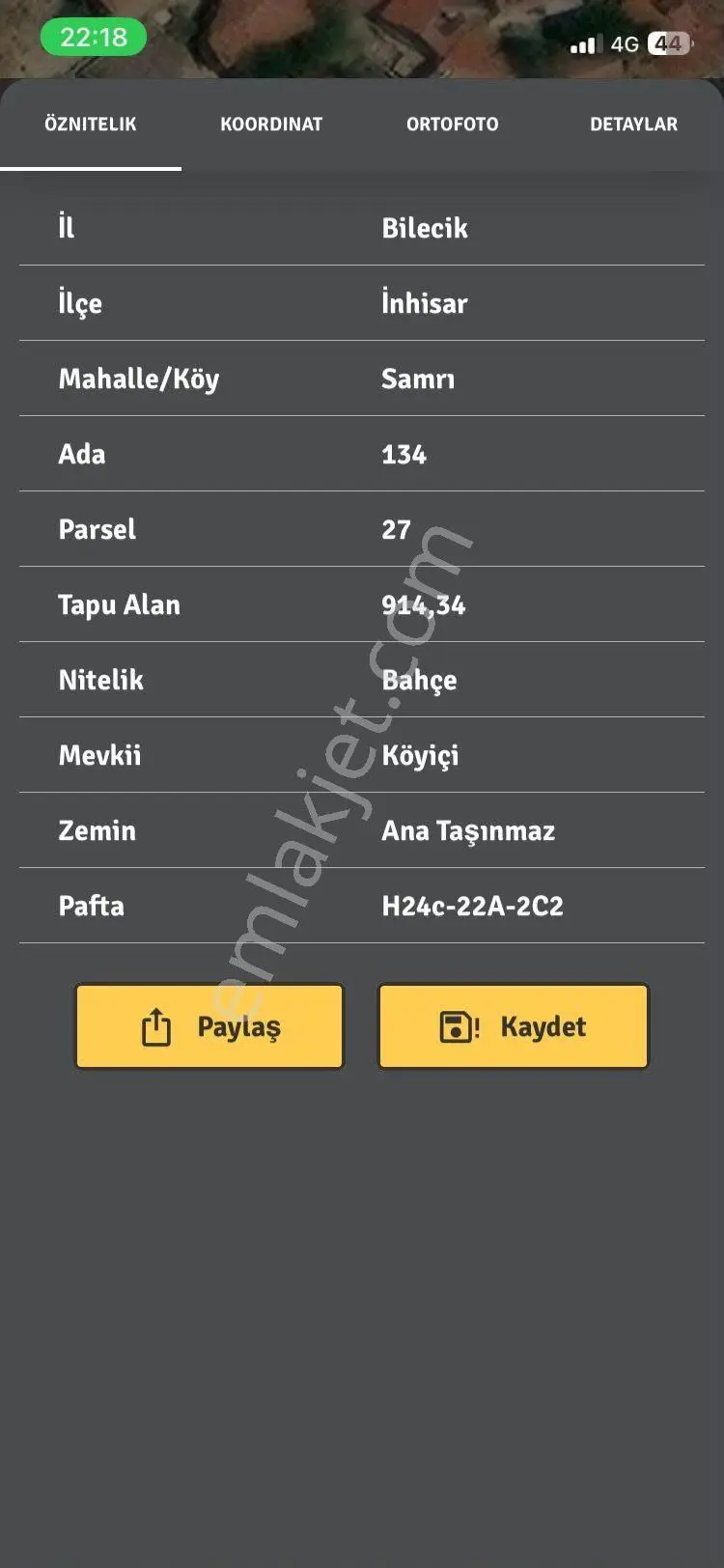 Bilecik İnhisarda Acil Satılık Arsa — fotoğraf 2