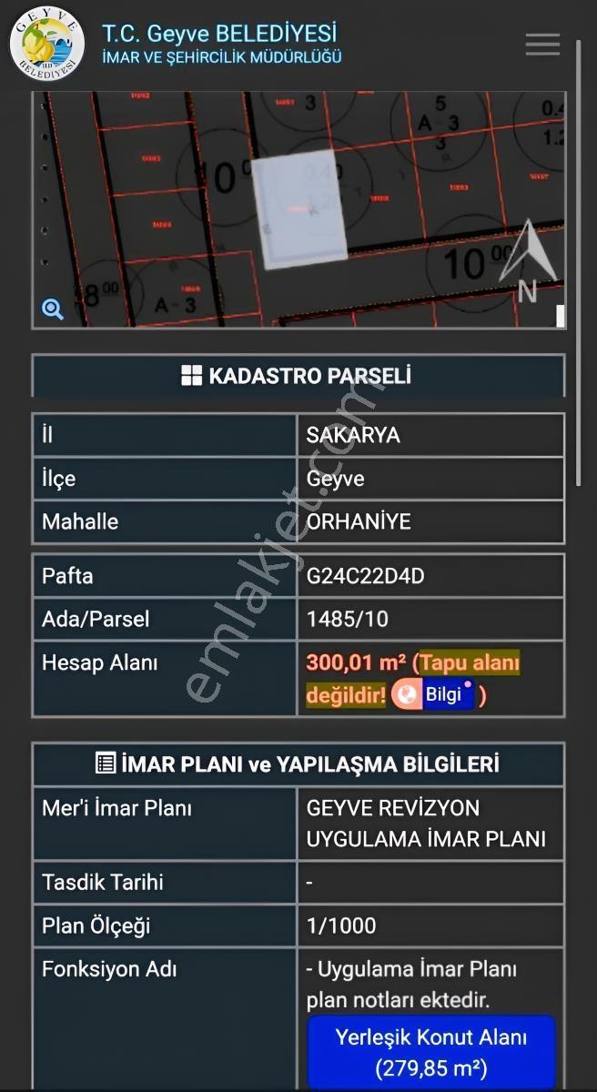 Adaplatin'den Geyve Merkezde 300 M2 Köşe Arsa %40 3 Kat İmarlı — fotoğraf 16