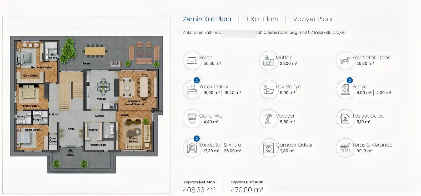 Ankara Gölbaşı Kösen Vills Botanik De Müstakil Satılık Villa — fotoğraf 21