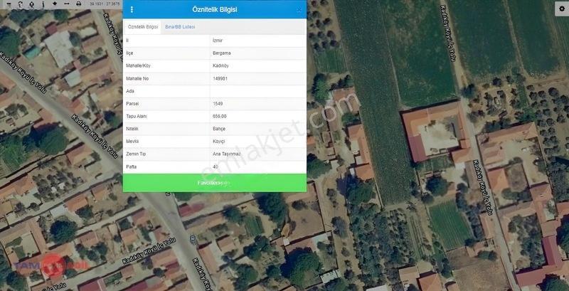 Bergama Kadıköyde 656 M² Köy İçi İmarlı Satılık Arsa — fotoğraf 2