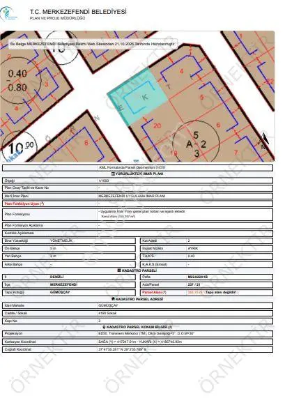 Arevtürk'den Nüfus İdaresine Yakın Satılık 356 M2 Arsa — fotoğraf 4