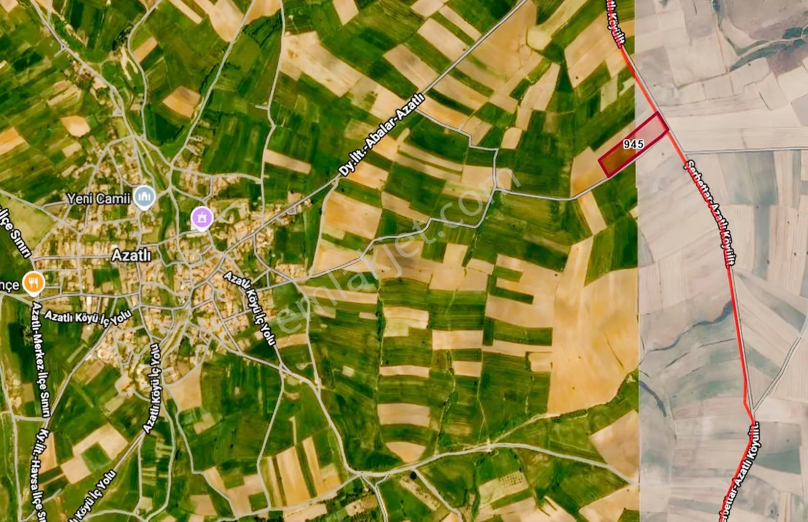 Edirne Havza Azatlı Kadasral Yola Sahip Tek Tapu Satılık Tarla — fotoğraf 5