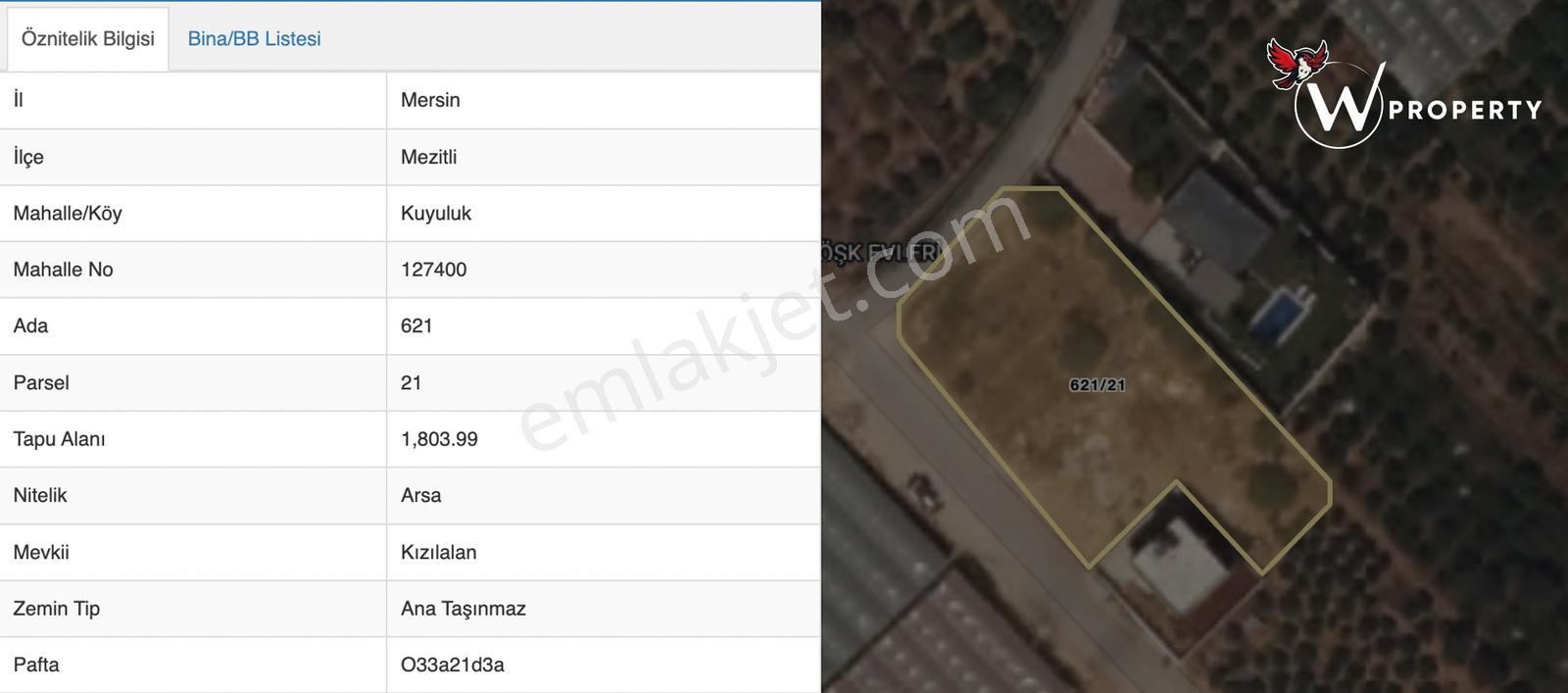 W Property'den Mezitli Kuyuluk'ta 1.803 M2 İmarlı Arsa — fotoğraf 7