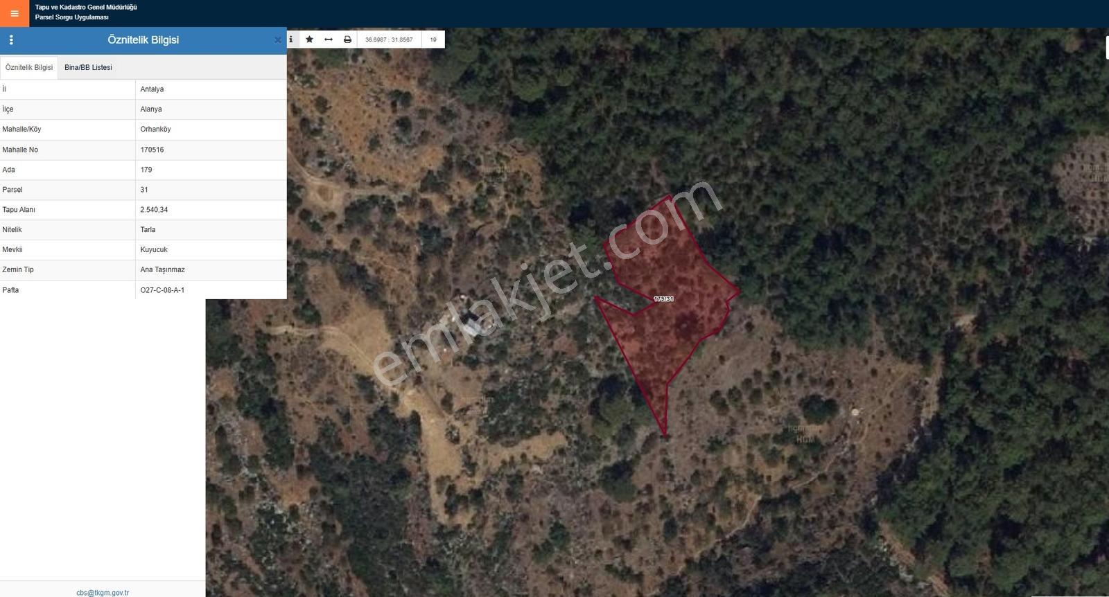Satılık 2540 M² Tarla Deniz Manzaralı, Orhan Mah. — fotoğraf 17