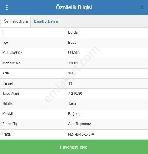 Burdur Bucak Ürkütlü'de Satılık 7210m² Tarla — fotoğraf 3