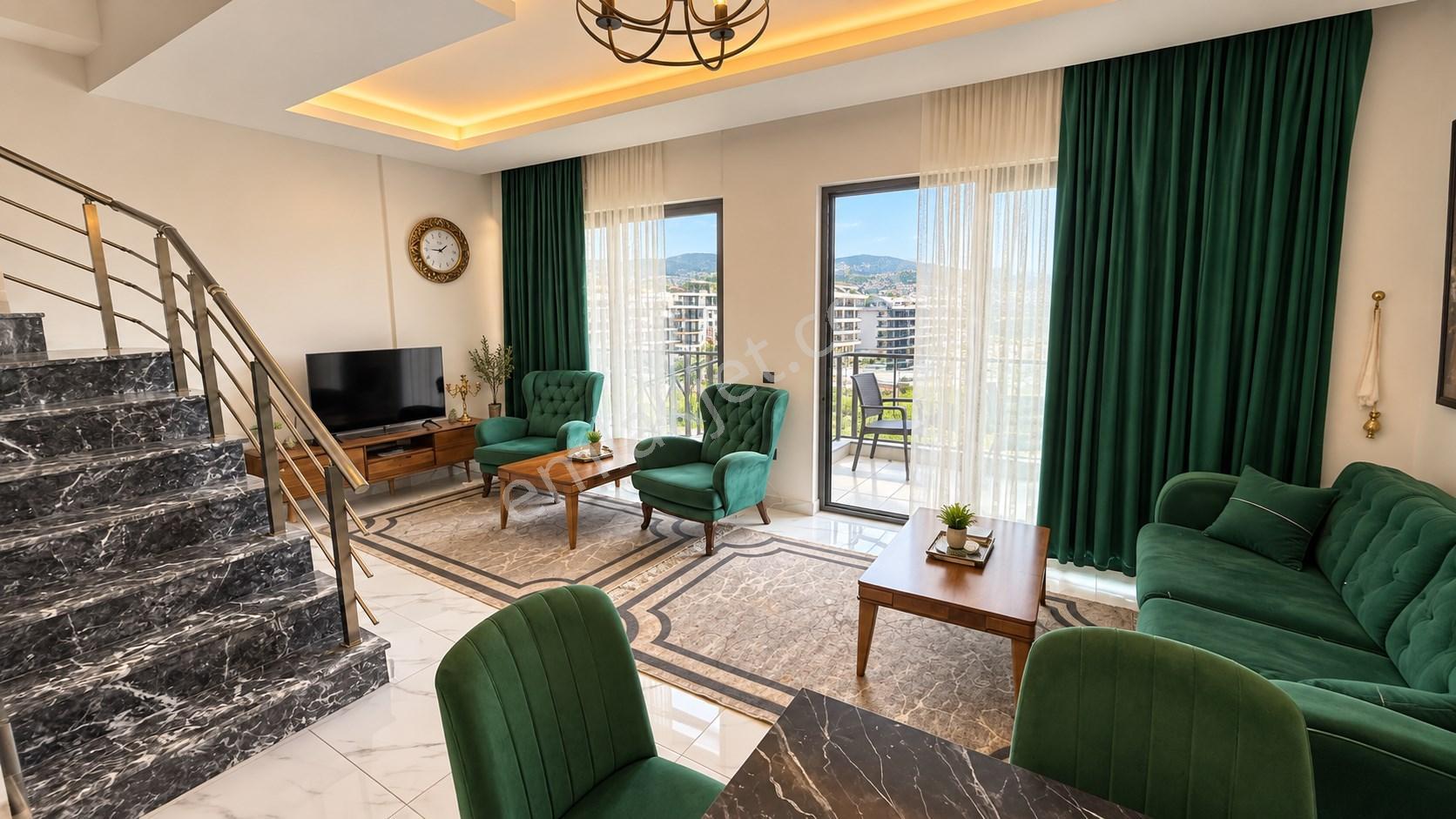 Alanya Kargıcak Denize 100 Metre 2+1 Deniz Manzaralı Muhteşem Penthouse